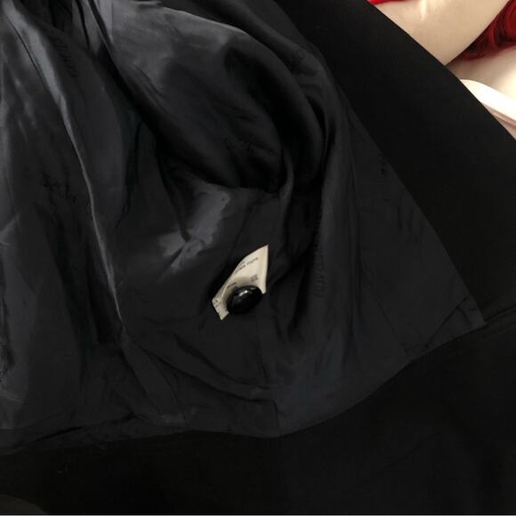 Louis Feraud Black Wool Vintage Puffed Cinch Sleeve Peplum Short Blazer Jacket 8 - Picture 12 of 14